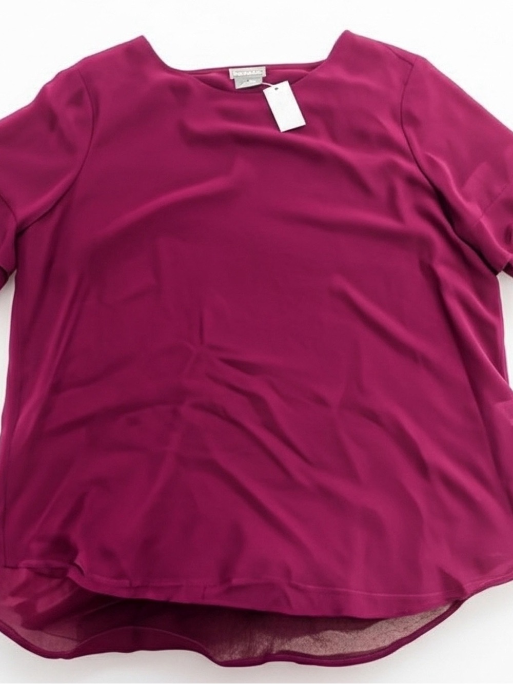 Van Heusen Magenta Short Sleeve Blouse